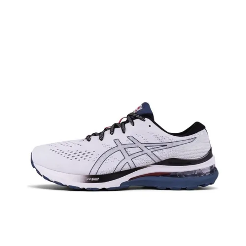 Asics Gel Kayano 28 Low Топ Беговые кроссовки Мужские Белый Синий