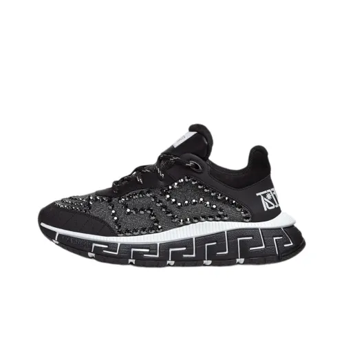 VERSACE Trigreca Низкий Топ Повседневная Обувь Женская Черная