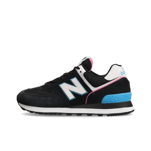 New Balance NB 574 Low Топ Повседневные Беговые Кроссовки Женские Черные Синие