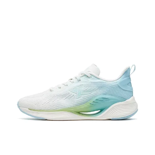 XTEP Qing Feng 5,0 Дышащие Низкие Кроссовки для Бега Мужские Прозрачно-Синие