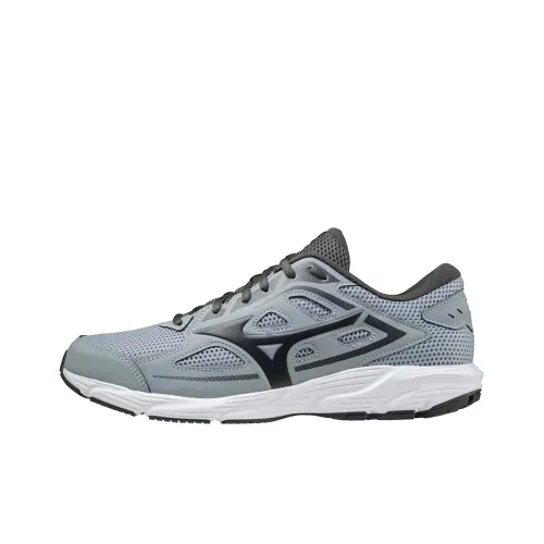 Mizuno Spark 7 Slip-Resistant Abrasion-Resistant Breathable Low-Top Running Shoes Men's Gray Black Мицубо Спарк 7 Противоскользящий Устойчивый к Износу Дышащие Низкие Кроссовки для Бега Мужские Серый Черный