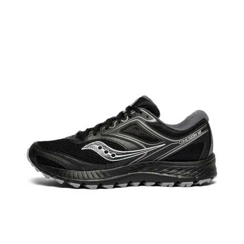 Saucony Cohesion 12 TR Устойчивые к истиранию Низкие Кроссовки для Бега Мужские Черные Серые