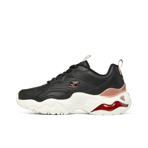 Skechers D'LITES 3,0 AIR Низкий топ Повседневная обувь Женская Черный Розовый Золотой