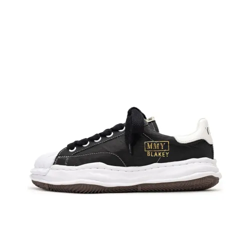 MIHARA YASUHIRO Blakey Low Топ Стильные Скейтбординги Унисекс Черный Белый