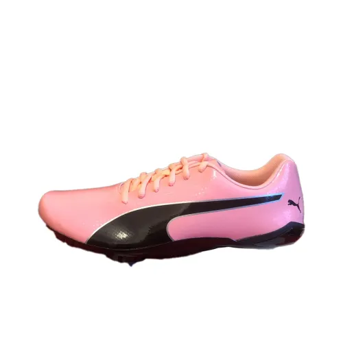 PUMA evoSPEED Slip-resistant Abrasion-resistant Lightweight Low-Top Running Shoes Unisex Pink Black PUMA evoSPEED Противоскользящие Устойчивые к истиранию Легкие Низкие Беговые Кроссовки Унисекс Розовый Черный