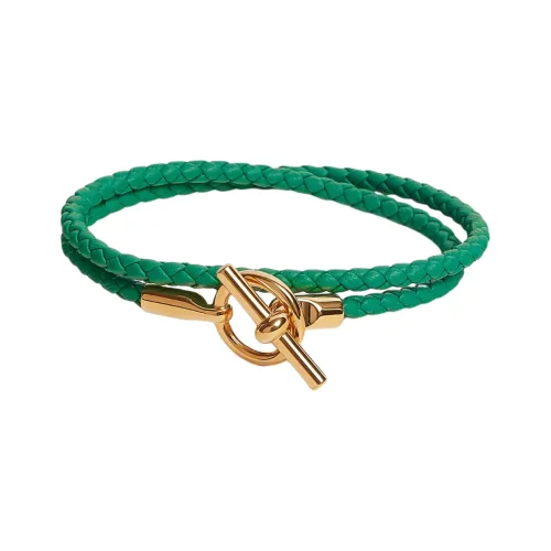 Hermes Glenan Кожа Браслеты Зеленый Унисекс