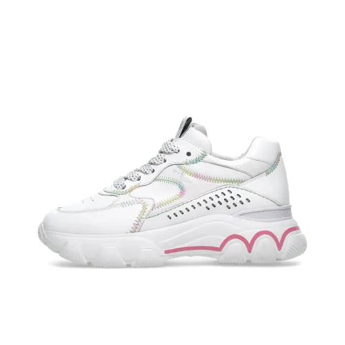 HOGAN Устойчивый к истиранию MID Топ Повседневная обувь Женская Белая