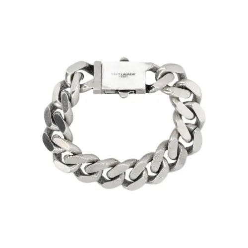 SAINT LAURENT Brass Bracelets Серебряный Унисекс