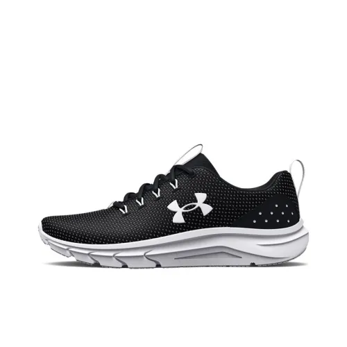 Under Armour Phade RN 2 Устойчивый к истиранию Дышащий Поддерживающий Низкий Верх Повседневная Беговая Обувь Мужская Черная