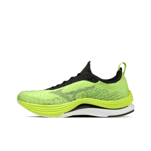 Mizuno Shock Absorbers Slip-resistant Abrasion-resistant Breathable Low-top Casual Running Shoes Men's Neon Green Мицубо Шок Абсорберы Противоскользящие Устойчивые к истиранию Дышащие Низкий Топ Повседневные Беговые Кроссовки Мужские Неон Зеленый