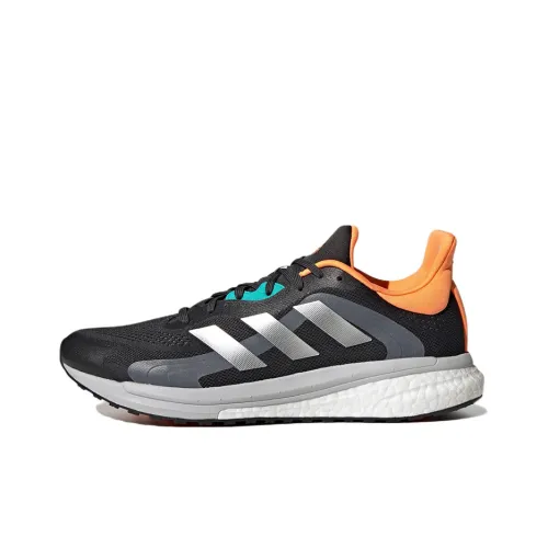 Adidas Solar Glide 4 ST Low Топ Беговые кроссовки Мужской Черный Серый