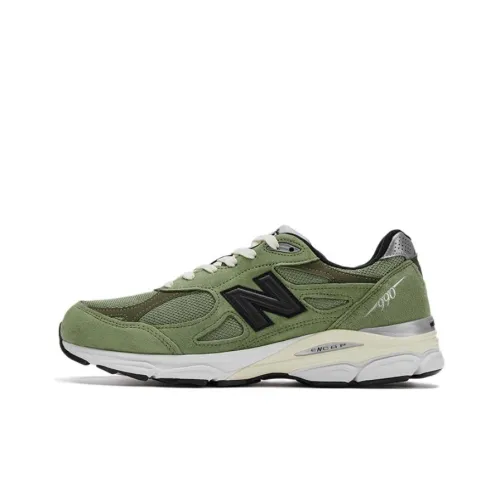 JJJJound collaboration x New Balance NB 990 V3 противоскользящий низкий топ повседневные городские кроссовки для коммутирования и бега унисекс травяного зеленого цвета