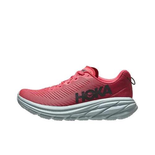 HOKA ONE ONE Rincon 3 Slip-Resistant Abrasion-Resistant Low-Top Беговые кроссовки Женские Розовые