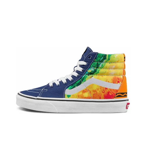 CRAYOLA x VANS SK8 High Топ Скейтборд Кроссовки Унисекс Многоцветные
