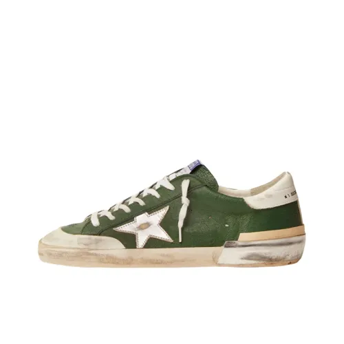 Golden Goose Супер Звезда Низкий Топ Стильный Скейтбординг Мужской Зеленый Потертый Позиционирование Стиль