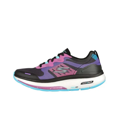 Skechers Go Walk Workout Walker Низкий Топ Повседневная Обувь Женская Черная Фиолетовая