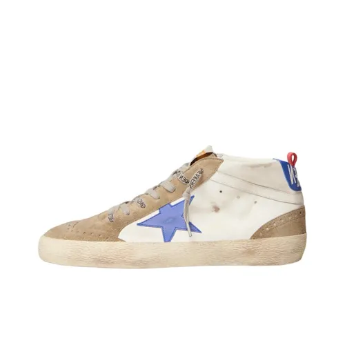 Golden Goose Mid Star MID Топ Стильные Скейтбординги Мужской Белый