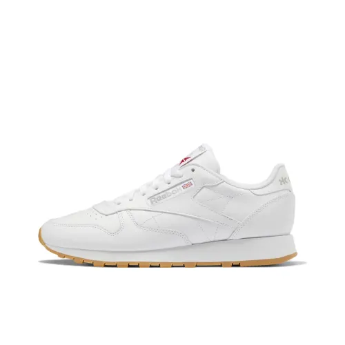 Reebok Classic Leather Low Топ Повседневные Беговые Кроссовки Унисекс Ярко-белый