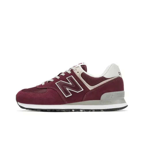 New Balance NB 574 Износостойкий и Легкий Низкий Топ Беговые кроссовки Унисекс Бордовый