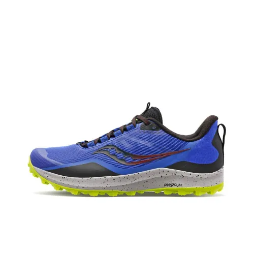 Saucony Peregrine 12 Амортизация Противоскользящий Устойчивый к истиранию Легкий Низкий Топ Беговые кроссовки Мужские