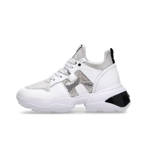 HOGAN Interaction Устойчивая к истиранию Низкая Повседневная Обувь Женская Белая Серый Черный