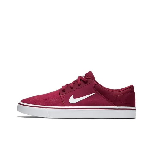 Nike SB Portmore Легкий Низкий Топ Скейтборд Кроссовки Мужские Бордовые
