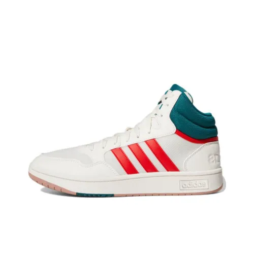 ADIDAS NEO Hoops 3,0 MID Легкий Износостойкий И Не-Слиппер MID Топ Скейтборд Кроссовки Мужские Белый Красный Зеленый