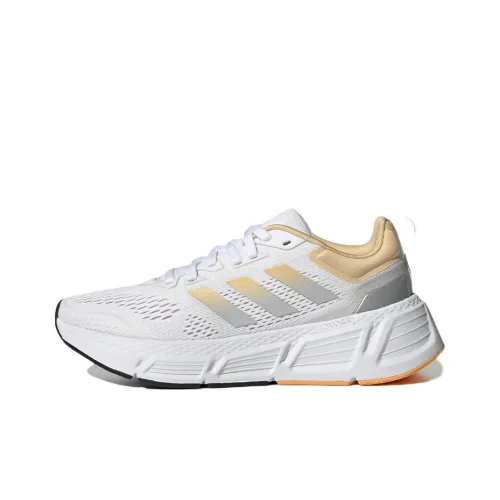 Adidas Questar Slip Resistant Abrasion Resistant Низкий Топ Повседневные Беговые кроссовки Женские Белые