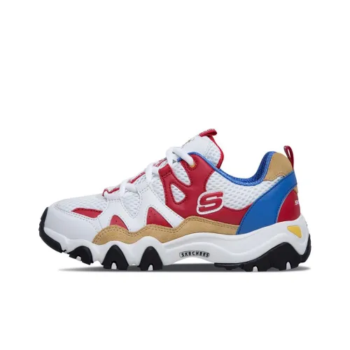 One Piece x Skechers D'LITES 3,0 Низкий топ Повседневная обувь Унисекс Красный Белый