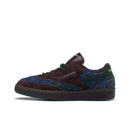 Brain Dead co-brand x Reebok co-brand Club C Series Revenge Low Скейтборд Кроссовки Унисекс Синий Коричневый