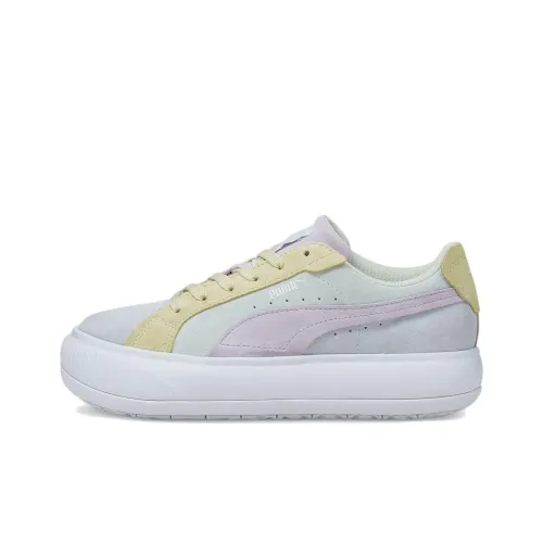 PUMA Suede Series Mayu Raw Low Топ Кроссовки для скейтбординга Женские Серый Фиолетовый Желтый