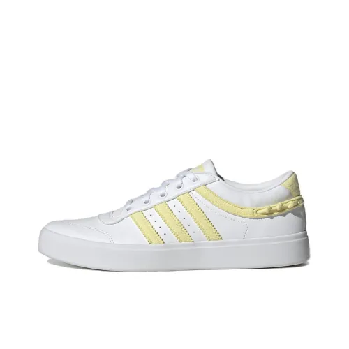 Adidas Originals Bryony Slip Resistant Abrasion Resistant Низкие Кроссовки для скейтбординга Женские Белые Желтые
