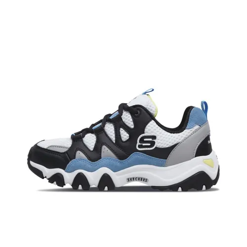 One Piece x Skechers D'LITES 2,0 Низкий топ Повседневная обувь Унисекс Белый Черный Синий