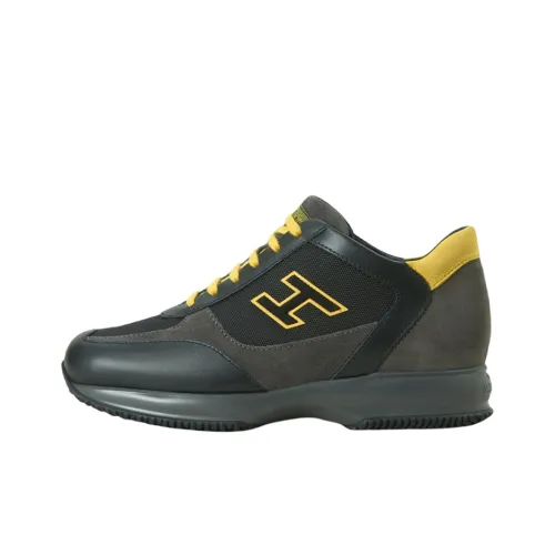 HOGAN Interactive Version Низкий Топ Повседневная Обувь Мужская Серый Черный Желтый