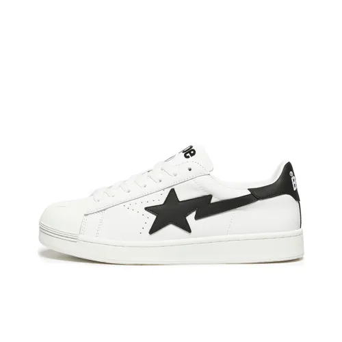 A BATHING APE ROAD Черепа STA Стильные Скейтбординги Женские Белый Черный