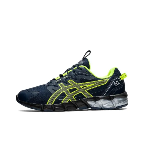 Asics Gel Quantum 90 Low Топ Беговые кроссовки Мужские Полуночный синий Желтый