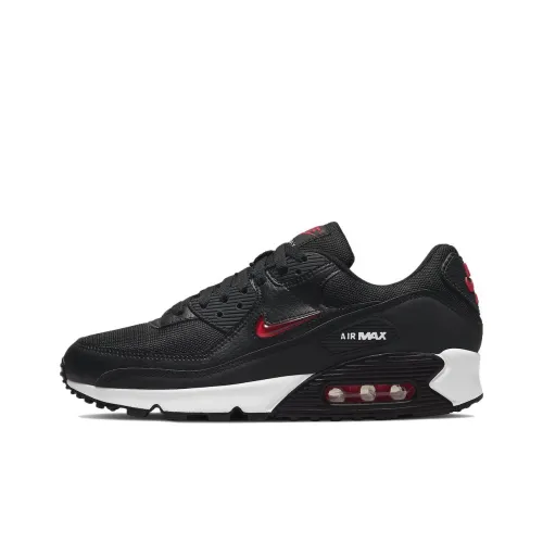 Nike Air Max 90 Low Топ Беговые кроссовки Мужской Черный Красный