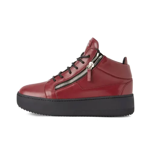 Giuseppe Zanotti GZ Kriss MID Топ Стильные Скейтбординги Мужской Темно-красный