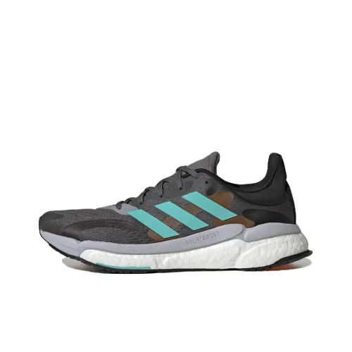 Adidas Solarboost 4 Устойчивый к истиранию Амортизация Дышащий Низкий Топ Марафон Беговые кроссовки Мужской Серый Синий