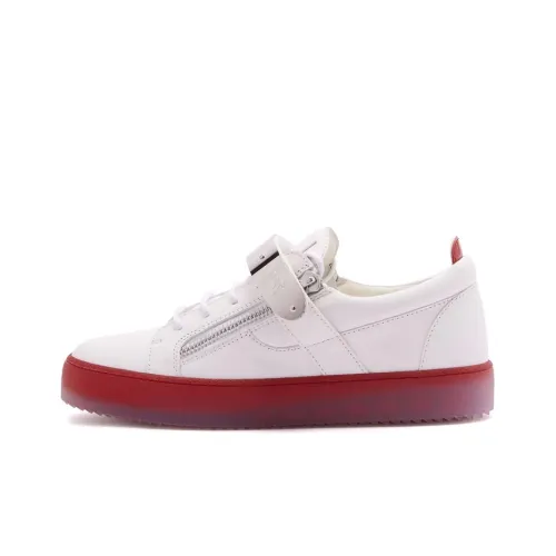 Giuseppe Zanotti GZ Coby Low Скейтборд Кроссовки Мужские Белый Красный