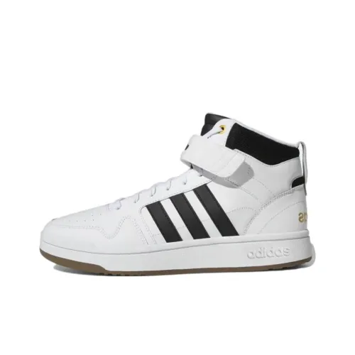 ADIDAS NEO Postmove MID Устойчивый к истиранию MID Топ Скейтборд Кроссовки Мужские Белый Черный