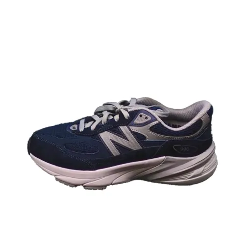 New Balance NB 990 V6 Low Топ Беговые кроссовки Мужской Морской синий Серый