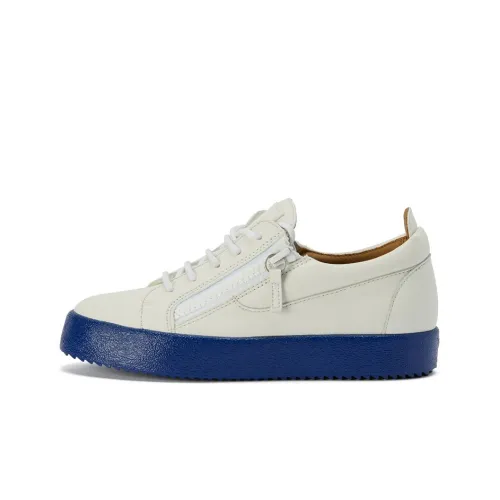 Giuseppe Zanotti GZ Nicki Low Топ Стильные Скейтбординги Женские Белые Синие