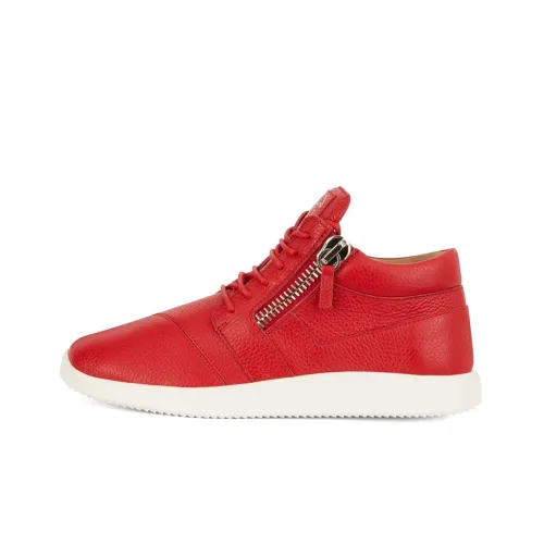 Giuseppe Zanotti GZ Hayden Устойчивый к истиранию MID Топ Повседневная обувь Мужской Красный