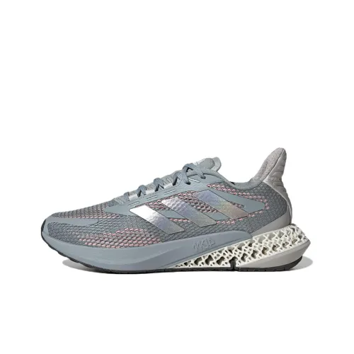 Adidas 4D FWD Pulse Устойчивые к истиранию низкие беговые кроссовки унисекс серо-розовые