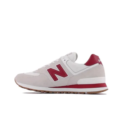 New Balance NB 574 Low Топ Повседневные Беговые Кроссовки Унисекс Серый Красный