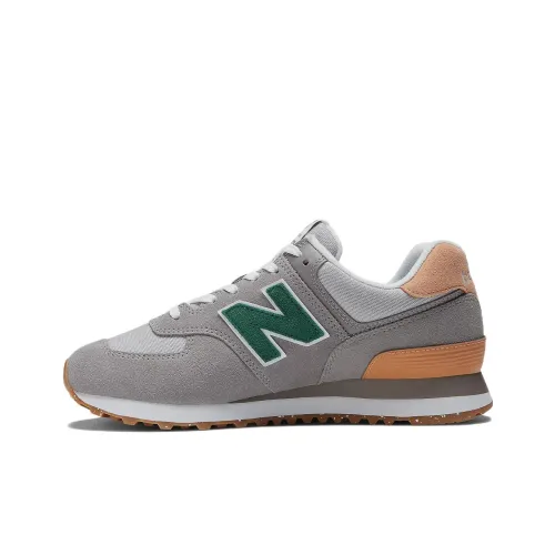 New Balance NB 574 Low Топ Марафон Беговые кроссовки Женские Серый Зеленый