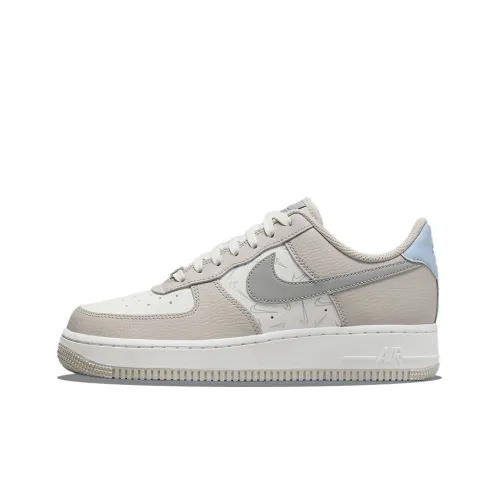Nike Air Force 1 Slip Resistant Abrasion Resistant Легкий Низкий Топ Скейтбординг Кроссовки Женские Серый