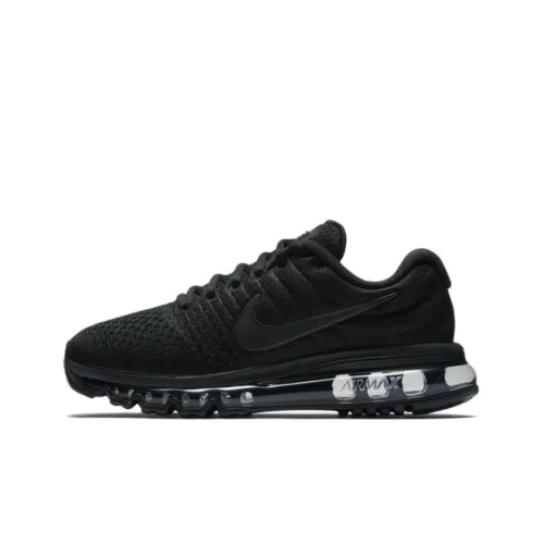 Nike Air Max 2017 Амортизация устойчивость к истиранию дышащий низкий топ беговые кроссовки женские черный