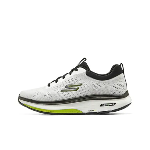Skechers Go Walk Arch Fit Workout Walker Low Top Casual Men's White Black Green Skechers Go Walk Arch Fit Workout Walker Низкий Топ Повседневный Мужской Белый Черный Зеленый